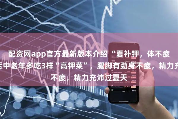 配资网app官方最新版本介绍 “夏补钾，体不疲”，立夏后中老年多吃3样“高钾菜”，腿脚有劲身不疲，精力充沛过夏天